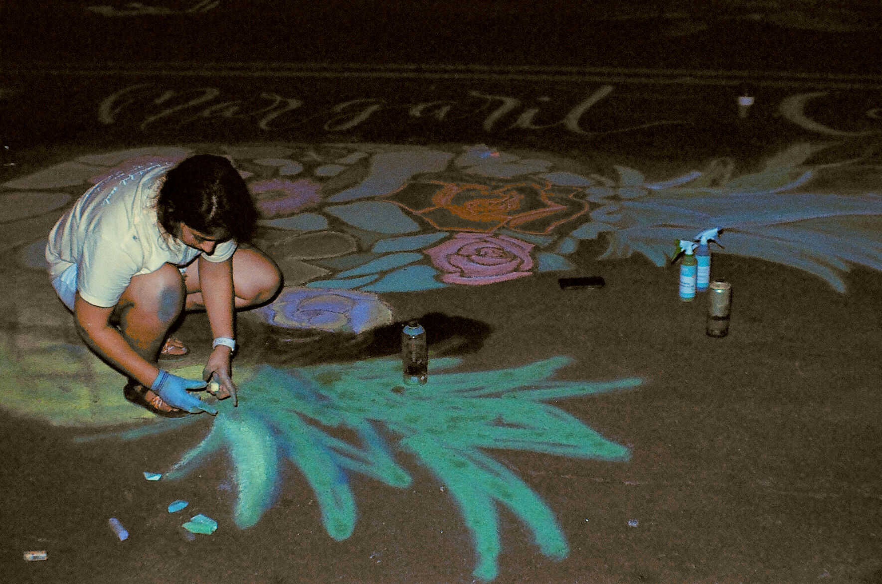 Chalk art Austin Avenue